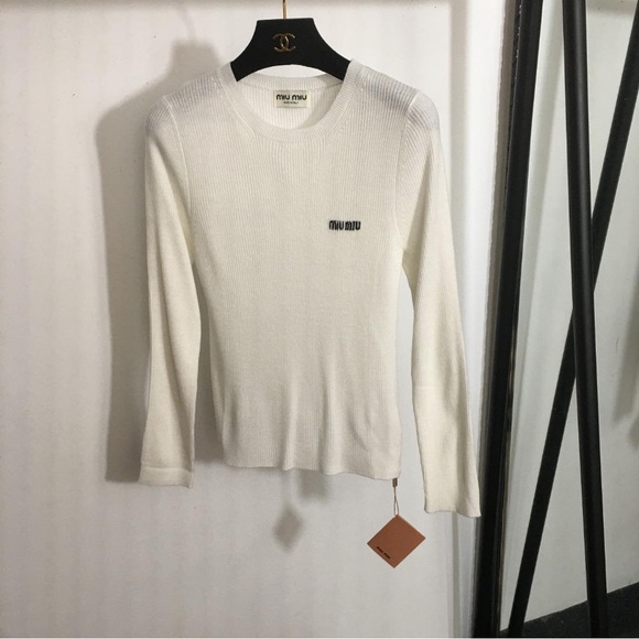 Miu Miu Ivory Knit Top - Picture 1 of 5